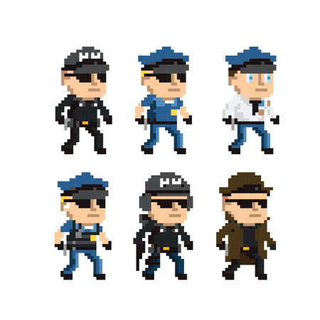 collection of law enforcement icons