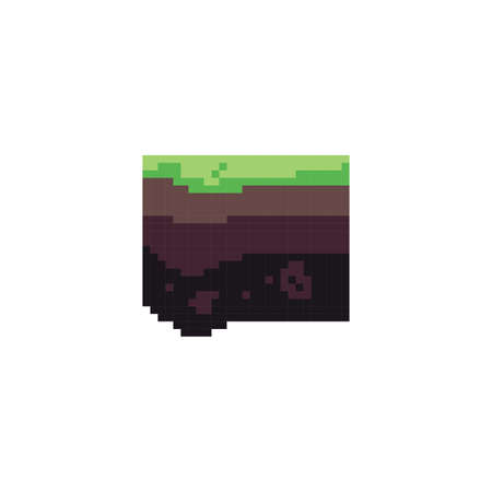 pixelated land platform