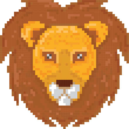 lion pixel art