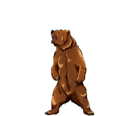 grizzly bear roaring