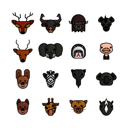 set of animal icons