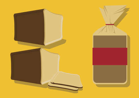 vector of sliced bread