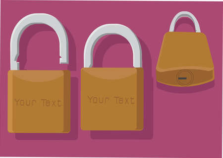 vector of padlocks