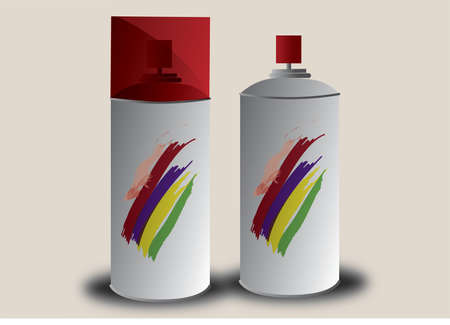 vector of spray cans