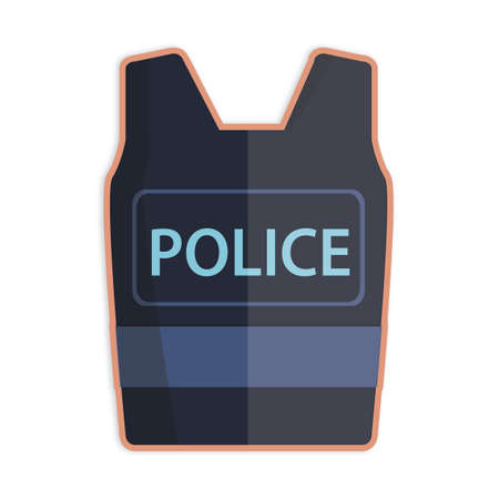 illustration of police vest