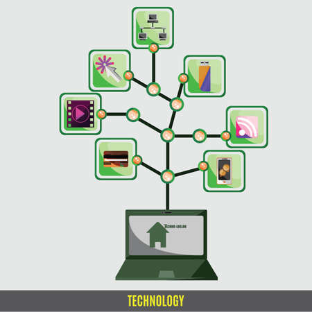mobile,web and computer technology concept