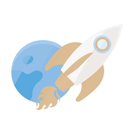 rocket ship and earth