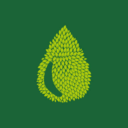 leaves in fuel drop shape