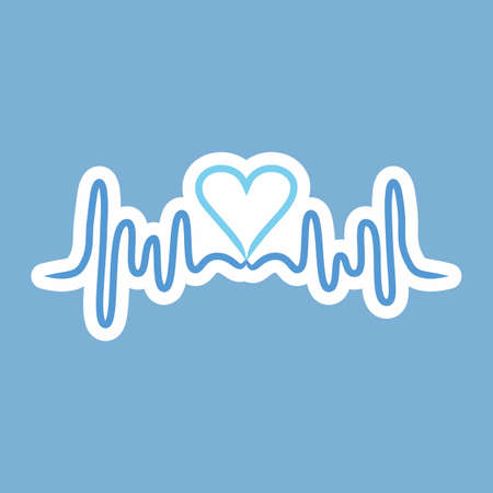 heart rate with heart shape