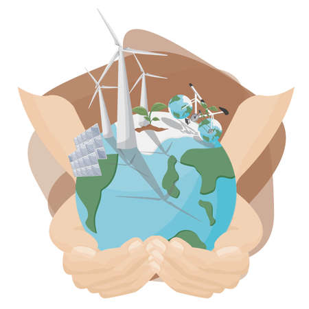safe and healthy world in hand
