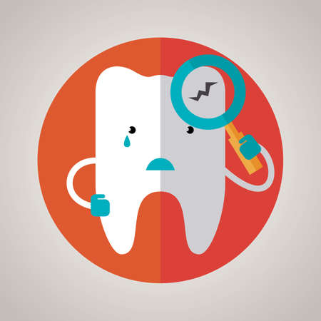 tooth with cracks