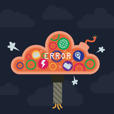 cloud storage concept on cloud error