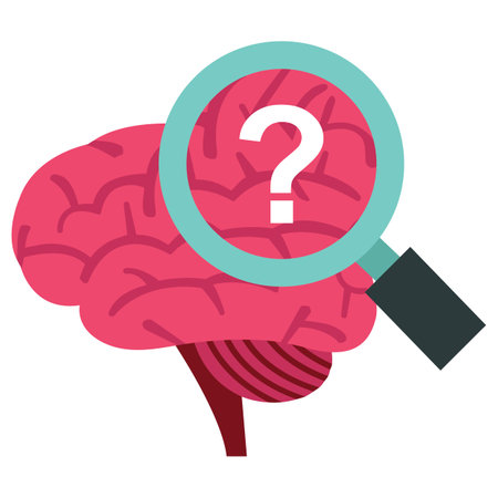 brain with a magnifying glass