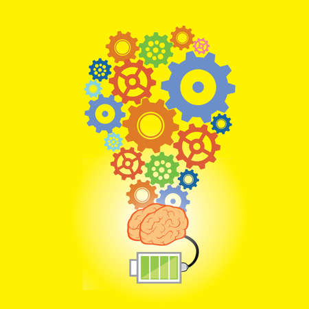 brain connected with battery