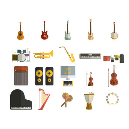 set of musical instruments