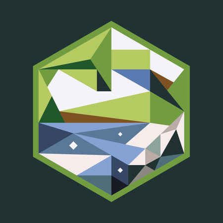 geometric design in a hexagon