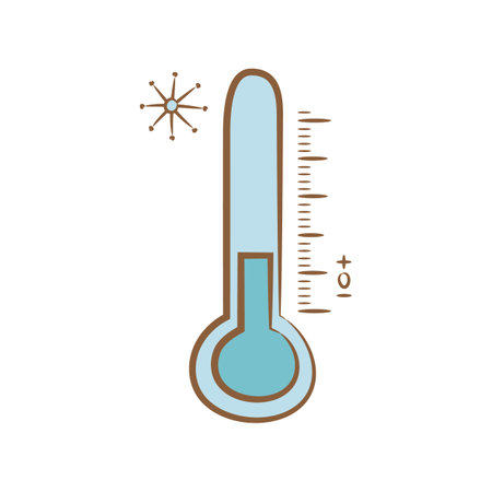 thermometer and  snowflake