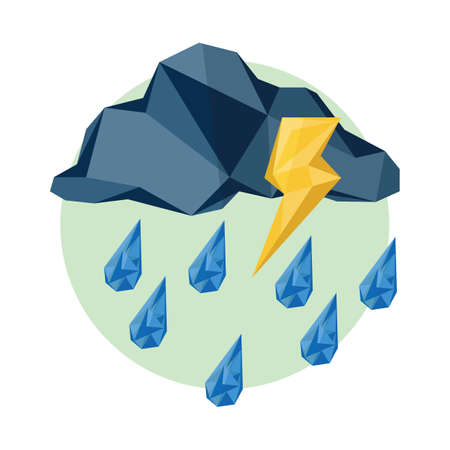 rain and lightning icon