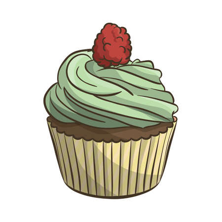 raspberry cupcake