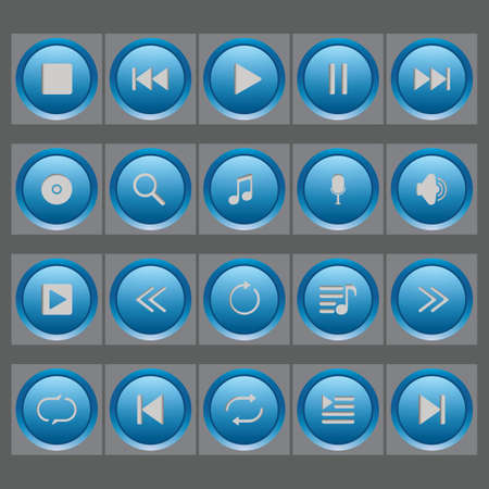 set of button icons
