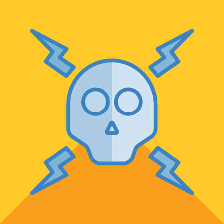 skull danger sign board