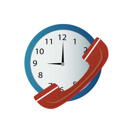 clock and telephone