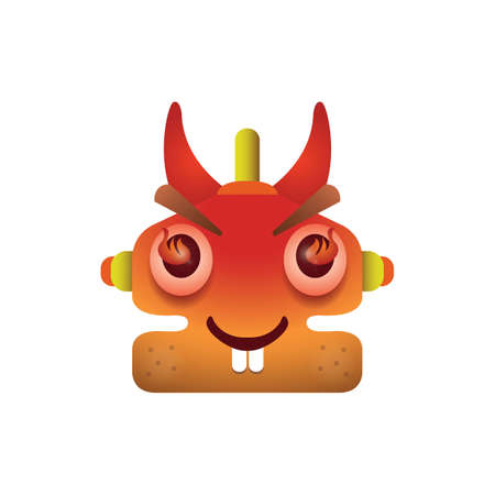 evil robot with devils horn
