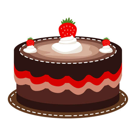 chocolate cake with strawberries