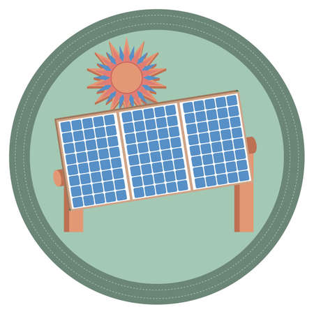 solar panel being powered by the sun