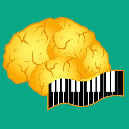 brain with piano