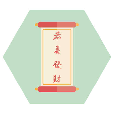 chinese scroll with chinese calligraphy