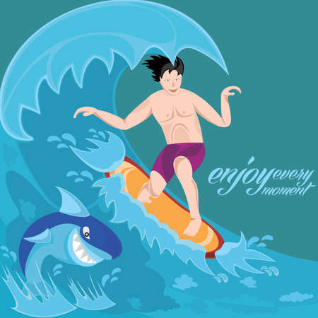 man surfing