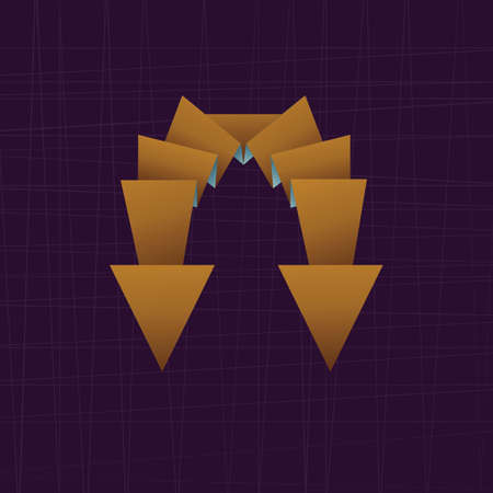 arrow splitting left and right