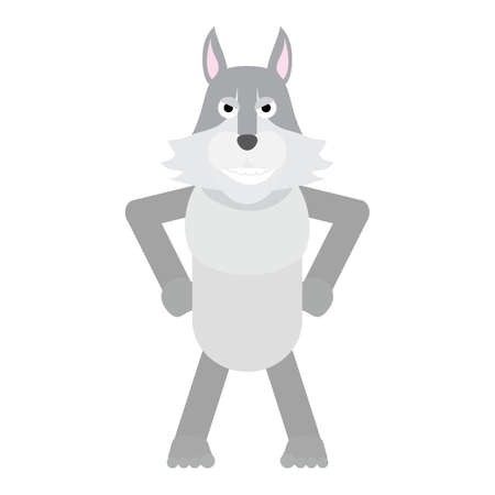 wolf with smiling face