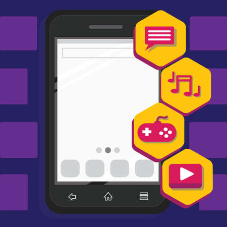 mobile and application icons