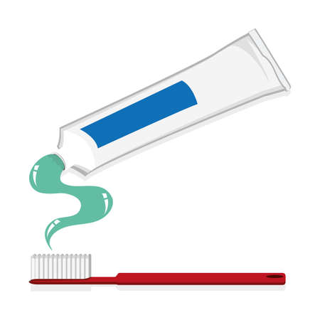 tooth paste with tooth brush