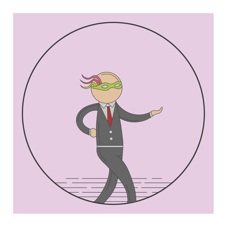 man wearing carnival mask