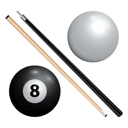 collection of billiard equipment