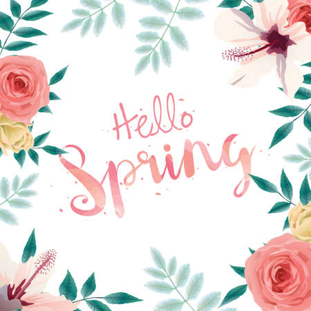 hello spring card design