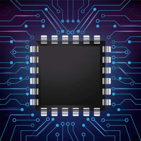 microchip on circuit board wallpaper