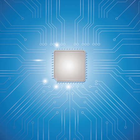 microchip on circuit board wallpaper