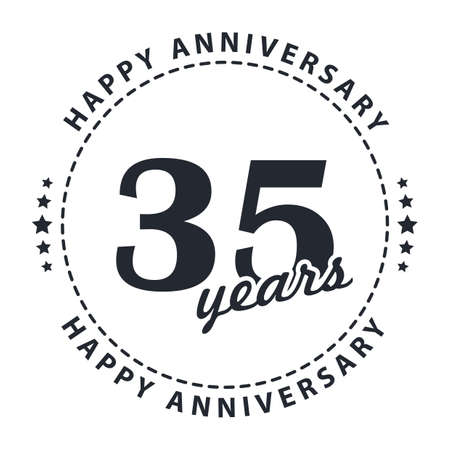 happy anniversary label