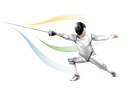 fencing participant in action