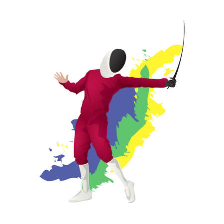 fencing participant in action