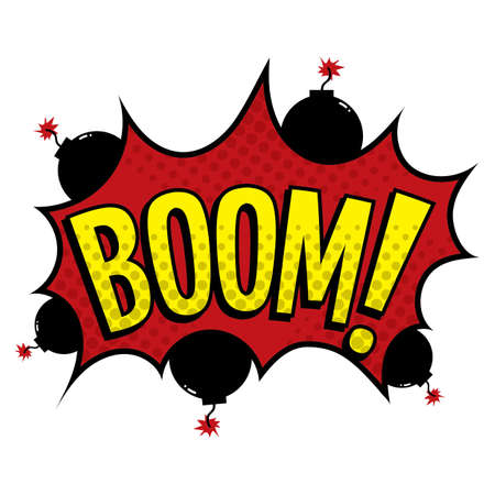 boom text with comic effect