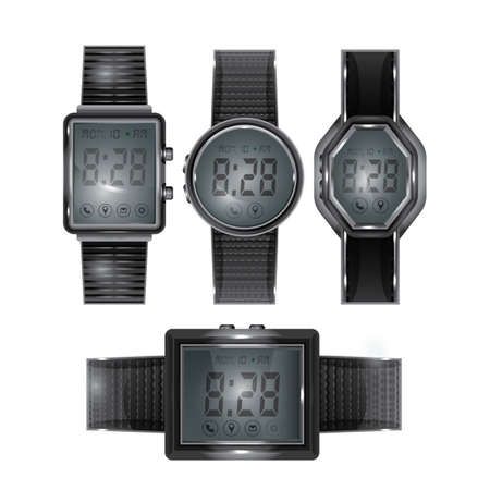 a collection of digital watches