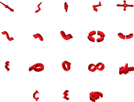 collection of arrows and symbols