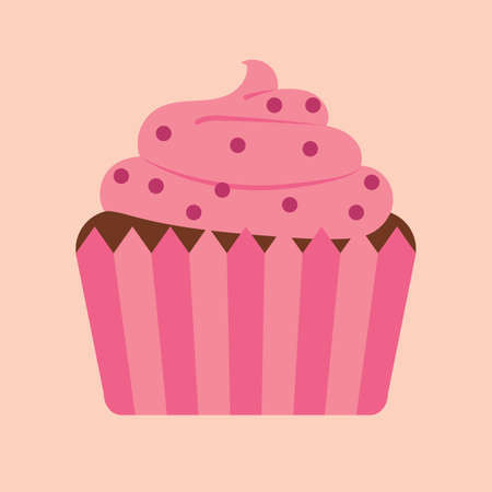 cupcake with sprinkles and cream