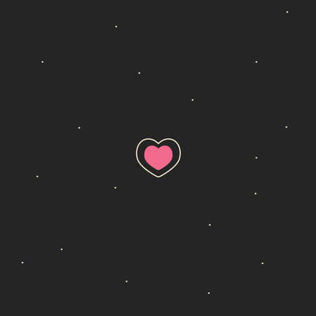 heart shaped with star background