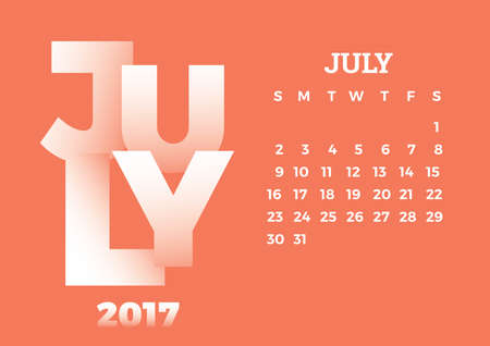 july 2017 calendar
